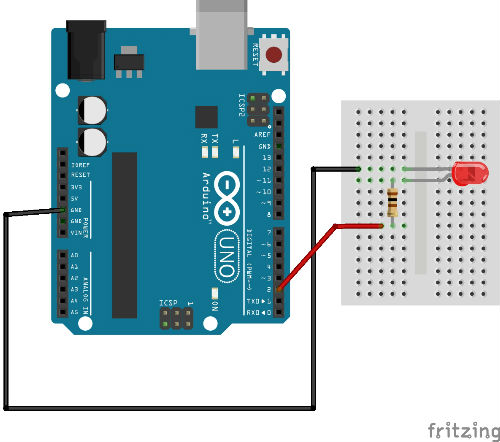 Ligação de led ao arduino uno